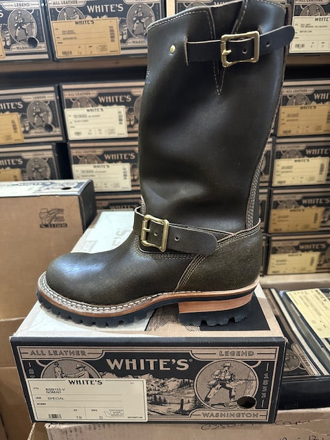 White's Boots Nomad Original 12" Motorcycle Boot (MB9165MV Engineer Boot, Hand Made, Vibram Heel, 2 Colors)