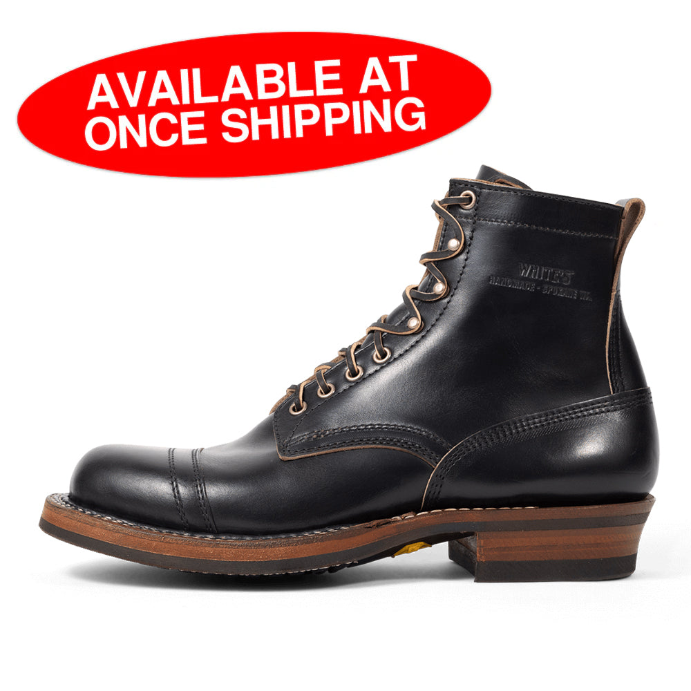 White's Boots ORIGINAL 350 CRUISER CAP TOE 6" BOOT (Hand-Sewn, Chrome Excel Lthr, Vibram)