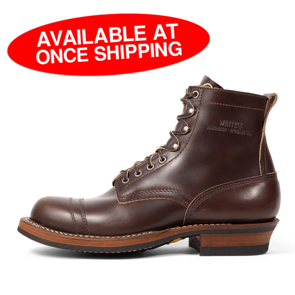 White's Boots ORIGINAL 350 CRUISER CAP TOE 6" BOOT (Hand-Sewn, Chrome Excel Lthr, Vibram)