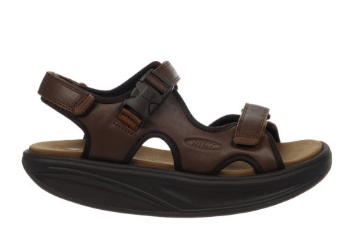 MBT Men's Kisumu Original Leather Summer Sandal (Black, Brown)