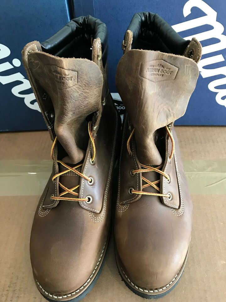 ABRAM BOOT Genesee 8" Soft Toe Work Boot (3310111, Soft Lthr, Slip Resist, USA)
