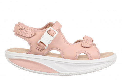 MBT Women's Kisumu Original Leather Summer Sandal (Black, White, Cork)