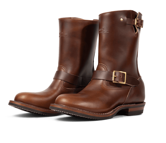 White's Boots Cykel 10" Motorcycle Boot (Engineer Boot, Vibram Mini Lug, Black Chromexcel)
