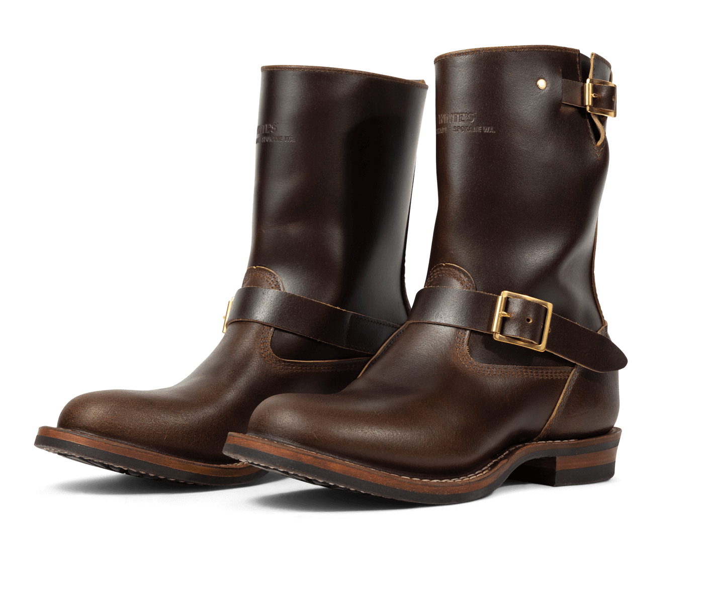 White's Boots Cykel 10" Motorcycle Boot (Engineer Boot, Vibram Mini Lug, Black Chromexcel)