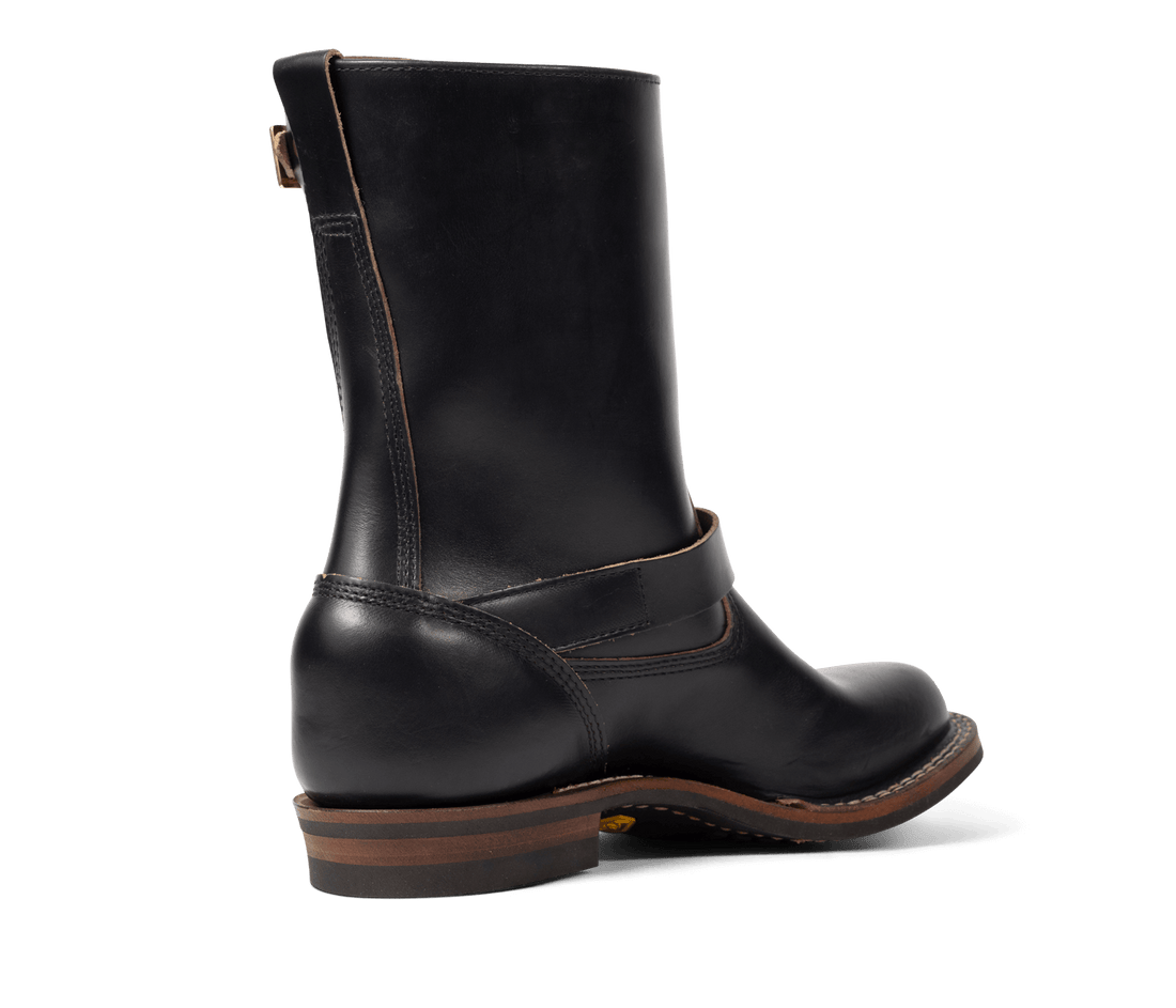 White's Boots Cykel 10" Motorcycle Boot (Engineer Boot, Vibram Mini Lug, Black Chromexcel)