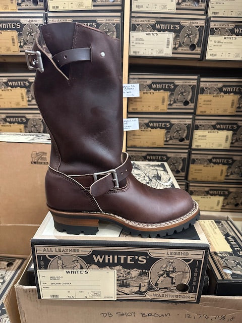 White's Boots Nomad Original 12" Motorcycle Boot (Engineer Boot, Hand Made, Vibram Heel, 2 Colors)