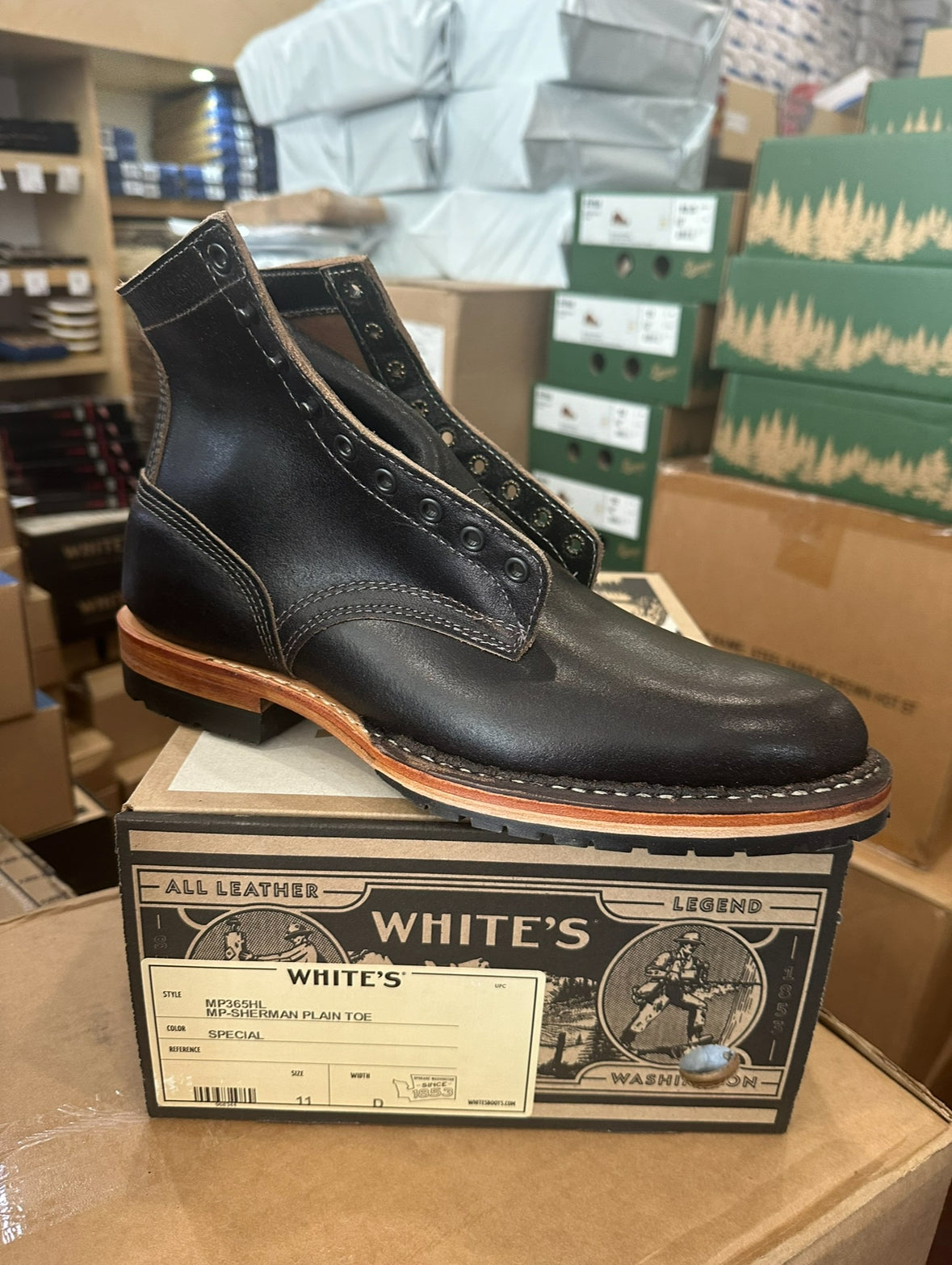 White's Boots MP-SHERMAN MP365HL PLAIN TOE (Hand Sewn, Horween Lthr, 5 Colors)