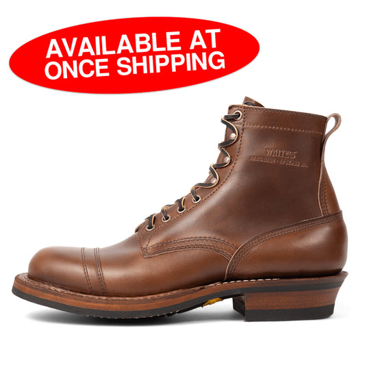 White's Boots ORIGINAL 350 CRUISER CAP TOE 6" BOOT (Hand-Sewn, Chrome Excel Lthr, Vibram)