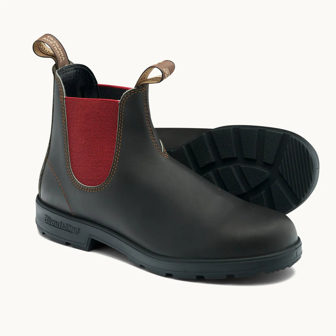 Blundstone 2500 UNISEX Chelsea Boots (Black/Red)