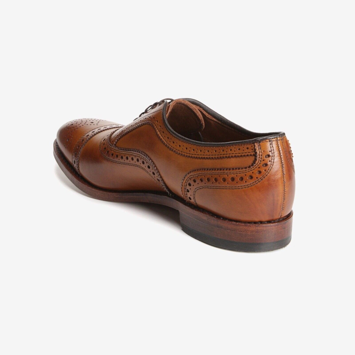 Allen Edmonds Strand Cap-Toe Lace-up Dress Shoe (1635 Walnut Calf, Brogue Perf)