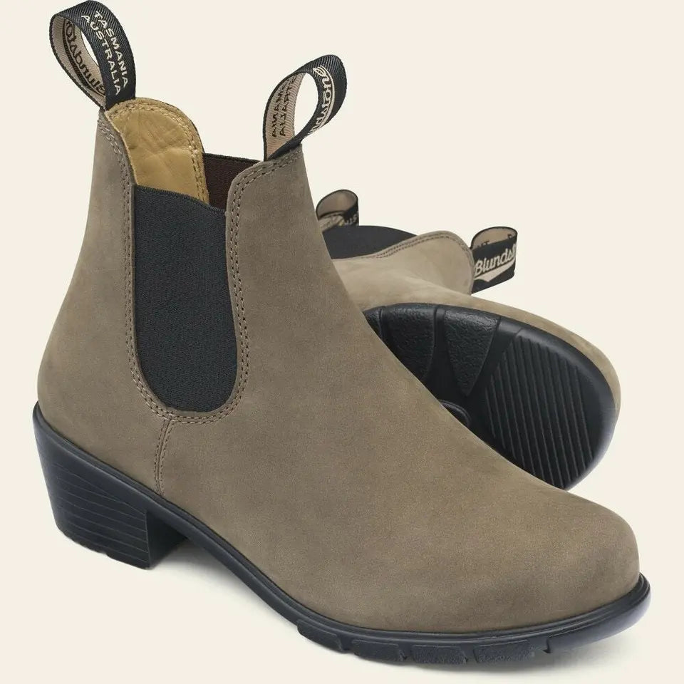 Blundstone 1961 Women's Heeled Boots Collection (Stone Nubuck Leather)