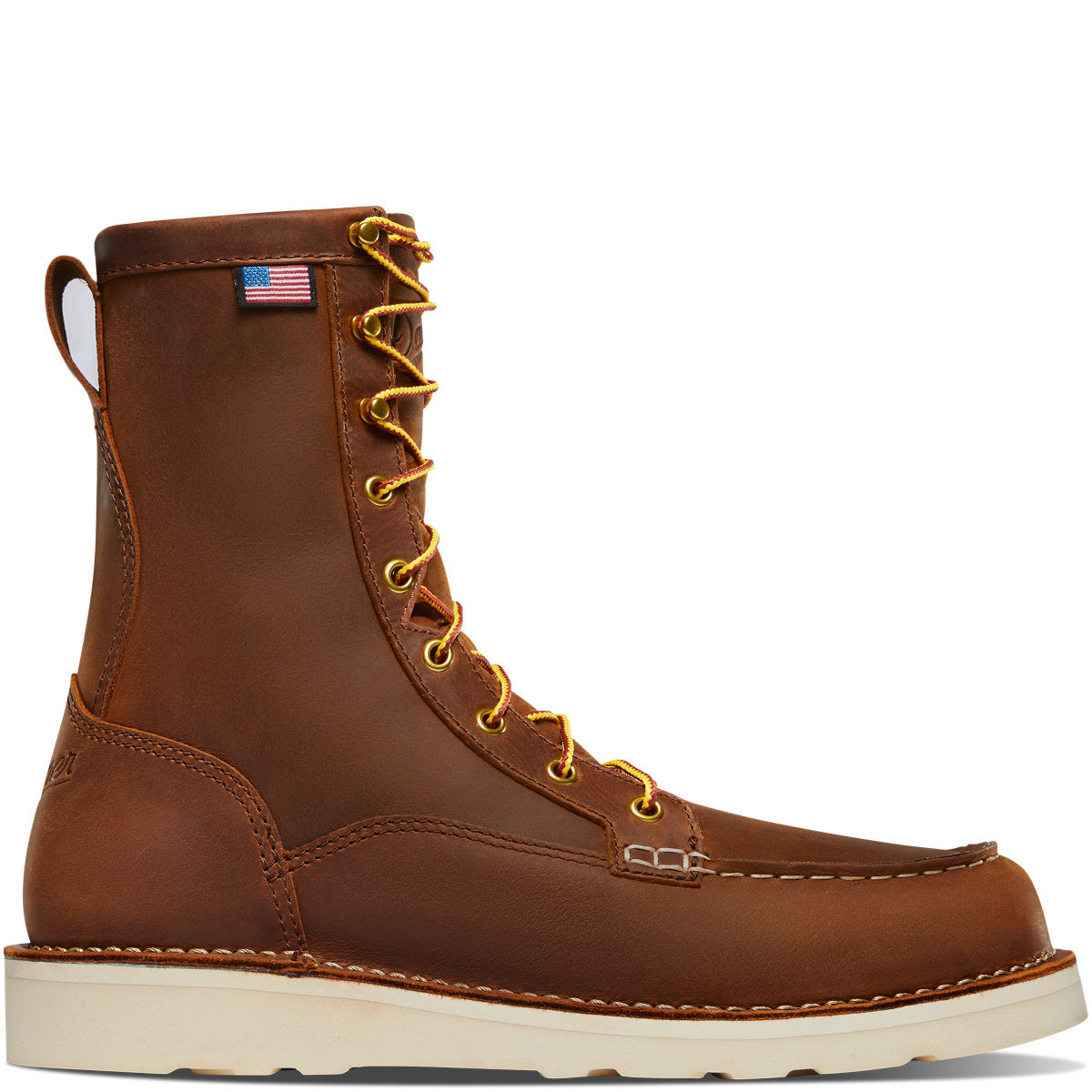 DANNER MEN'S BULL RUN 15541, 8" SOFT MOC TOE (ASTM, OILED LTHR, STITCH DOWN)