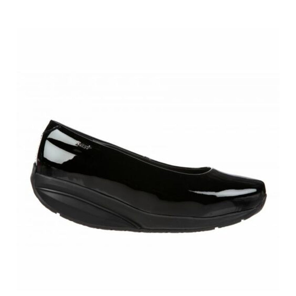 MBT Hani 6S Women Slip-On (Black Patent Lthr, W/ Rocker Sole Comfort)