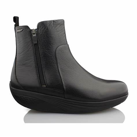 MBT Madini Women's Dress Ankle Zip Boot (Soft Leather, Vibram Outsole, Sensor)